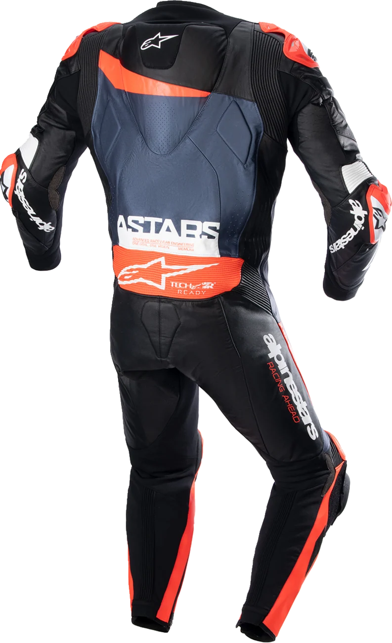Alpinestars - GP Plus v4 Leather Suit - Black/Red Fluo/Dark Blue - Image 2