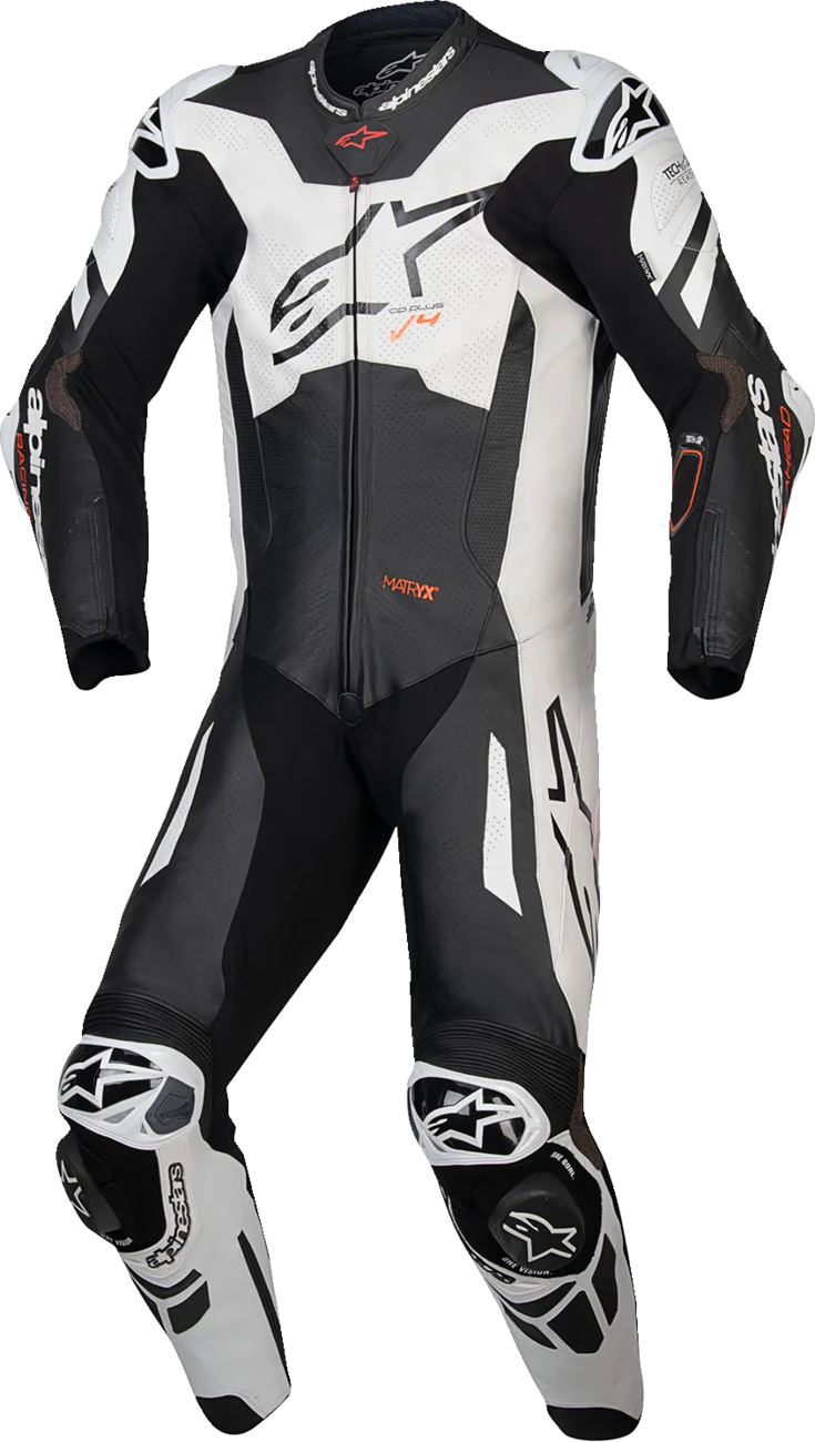 Alpinestars - GP Plus v4 Sprint 1-Piece Leather Suit - Black/Red Fluo/White