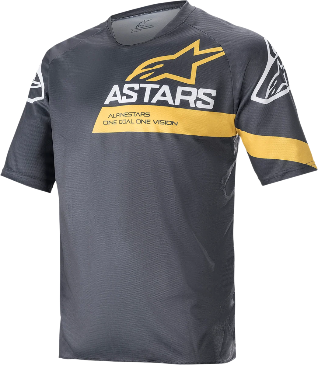 Alpinestars - Racer V3 Short-Sleeve Jersey - Anthracite/Sulphur Yellow
