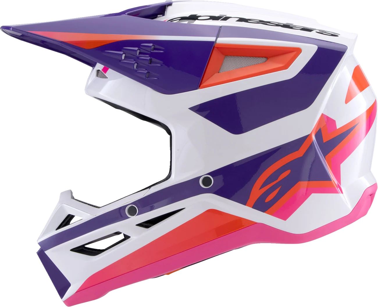 Alpinestars - SM3 Helmet - Heat - Gloss White/Purple/Pink - Image 2
