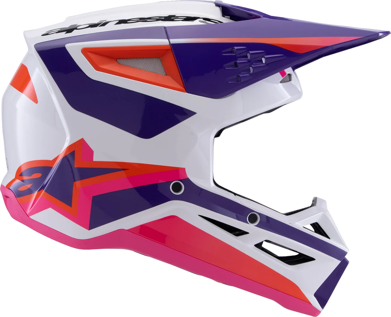 Alpinestars - SM3 Helmet - Heat - Gloss White/Purple/Pink - Image 5