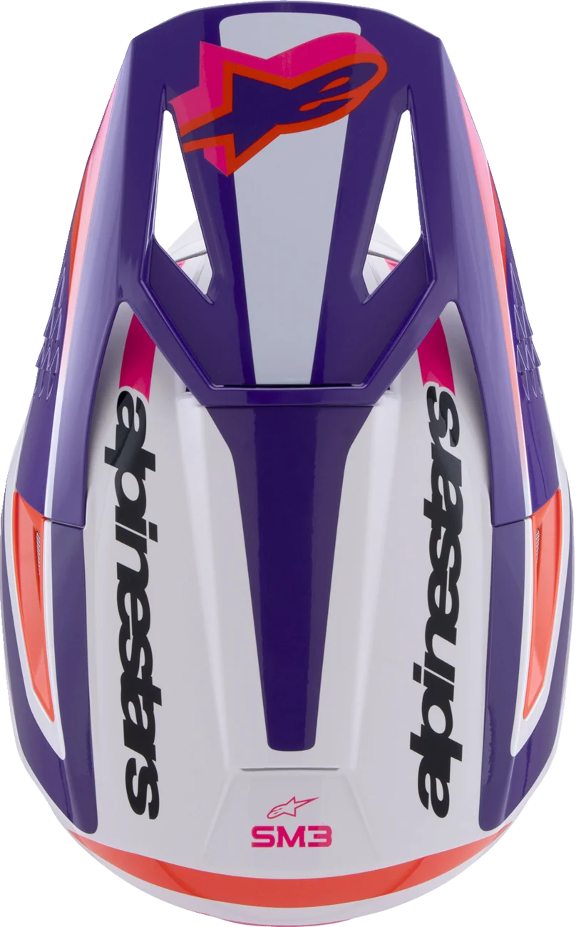 Alpinestars - SM3 Helmet - Heat - Gloss White/Purple/Pink - Image 7