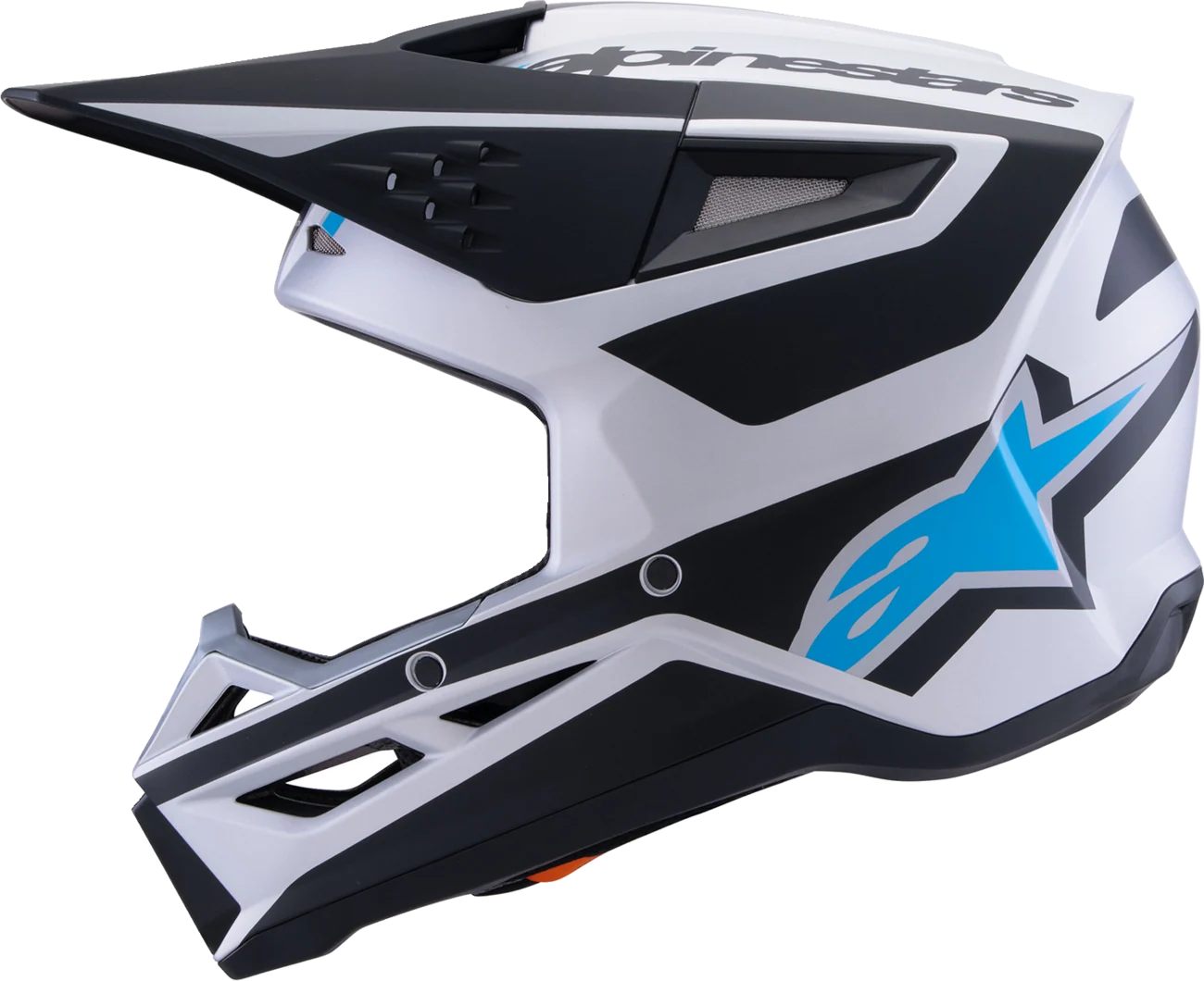 Alpinestars - SM3 Helmet - Heat - Matte Silver/Blue/Black - Image 2
