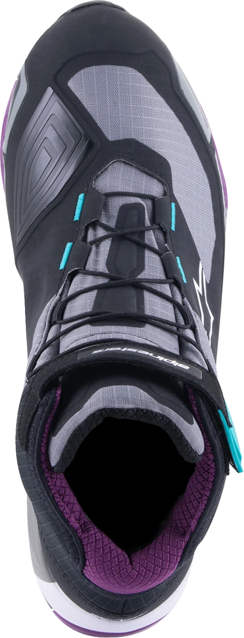 Alpinestars - Stella CR-X Drystar® Shoes - Black/Gray/Teal/Purple - Image 2