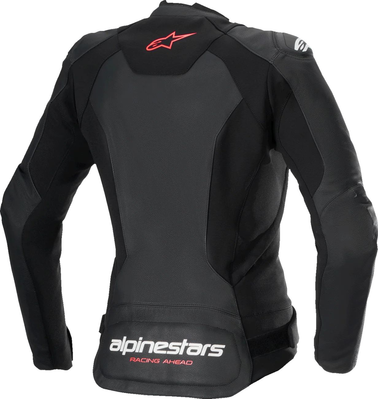 Alpinestars - Stella Faster v3 Leather Jacket - Black/White Fluo/Coral - Image 2