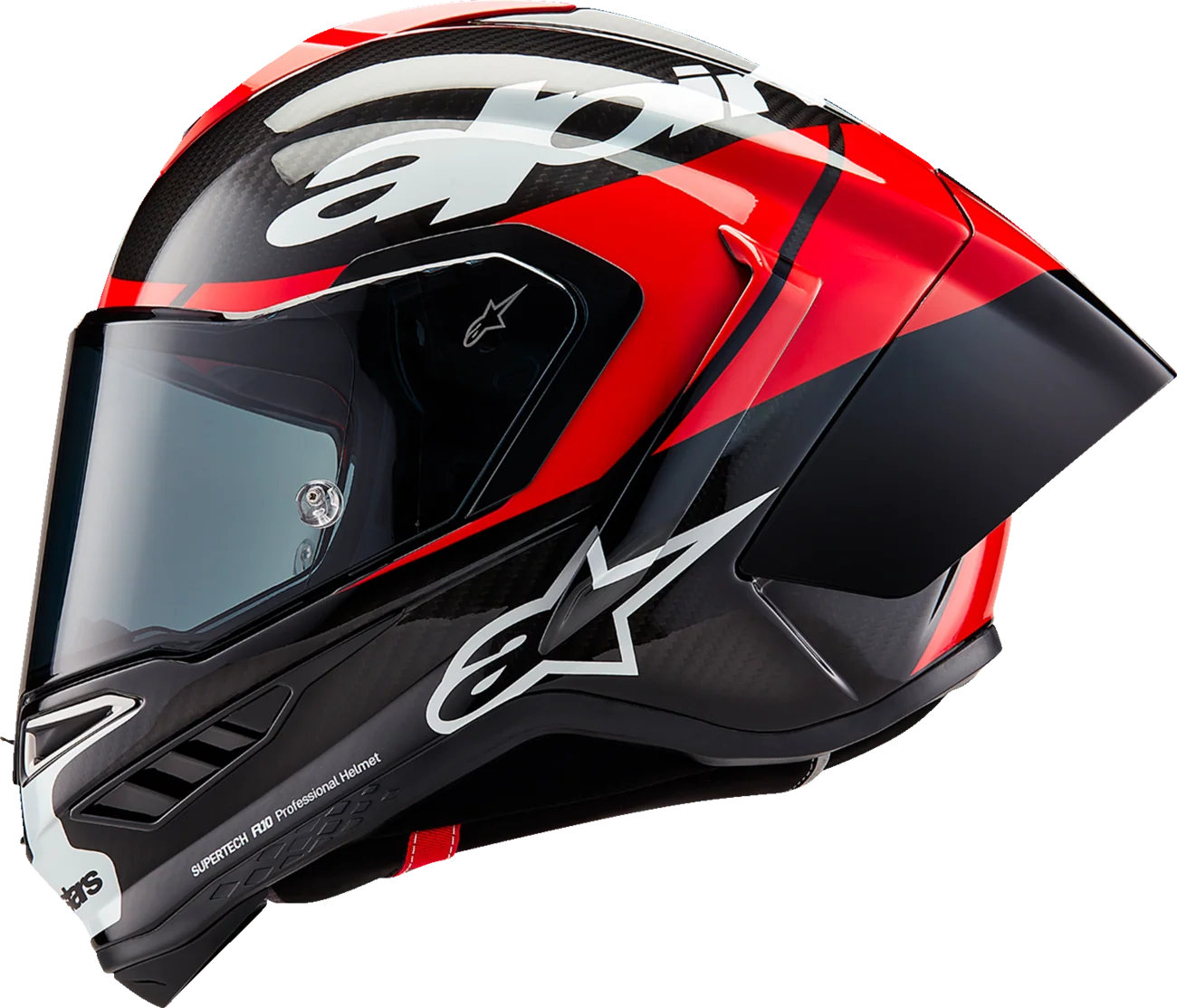Alpinestars - Supertech R10 Helmet - Element - Carbon/Red/White - Image 2