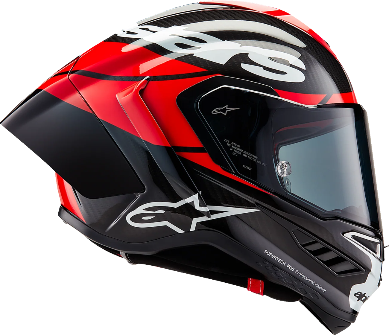 Alpinestars - Supertech R10 Helmet - Element - Carbon/Red/White - Image 5