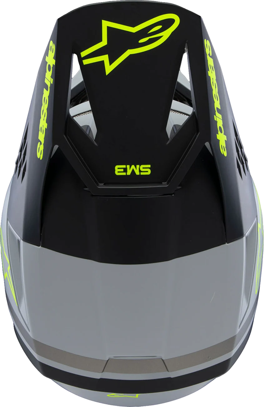 Alpinestars - Youth SM3 Helmet - Radium - Matte Gray/Black/Yellow Fluo - Image 7