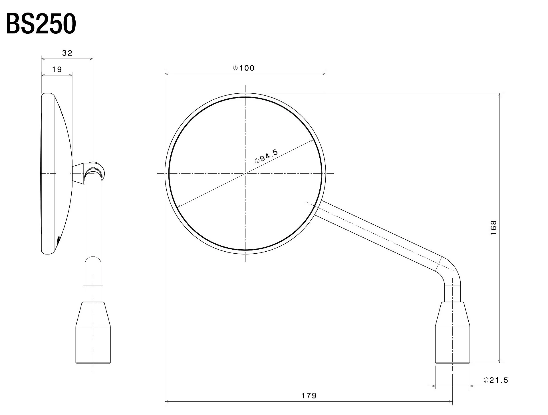 BS250 - RIZOMA - ONE Direct Mount Mirror - Image 8