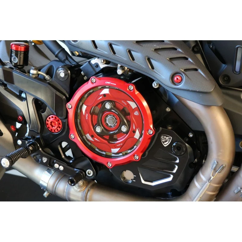 CA502 - CNC Racing Clear Wet Clutch Cover for the Ducati Multistrada 1200/1260 (2015+) and XDiavel / Diavel 1260