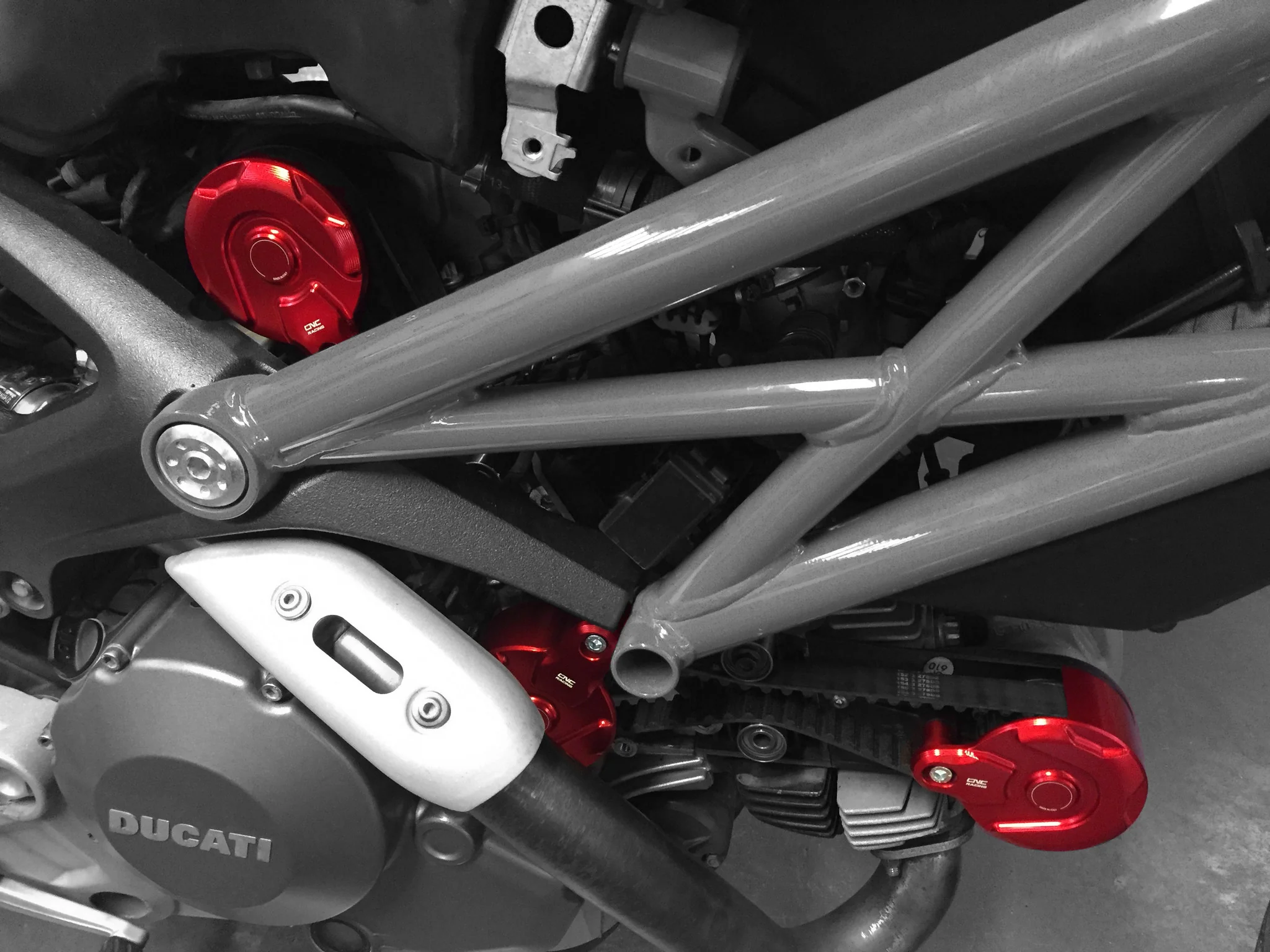 CC182 - CNC Racing Timing Belt Covers for Ducati Scrambler Hypermotard 796 and Monster 1100Evo/796/696 - Image 4
