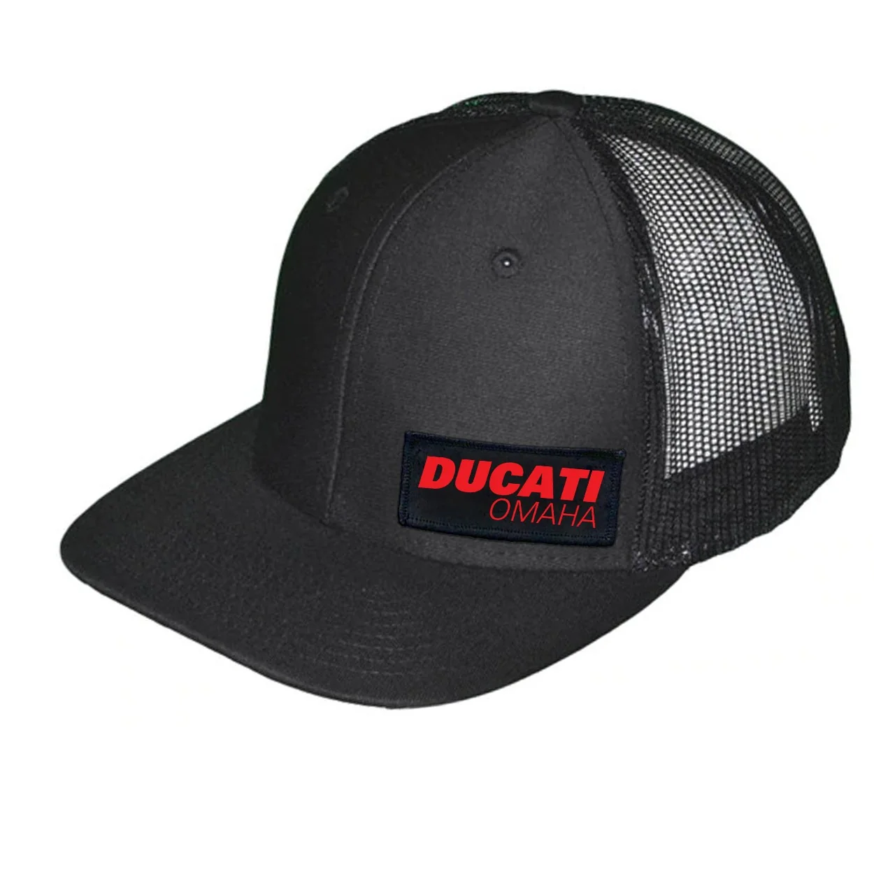 Ducati Omaha Night Out Patch Snapback Trucker Hat - Image 3