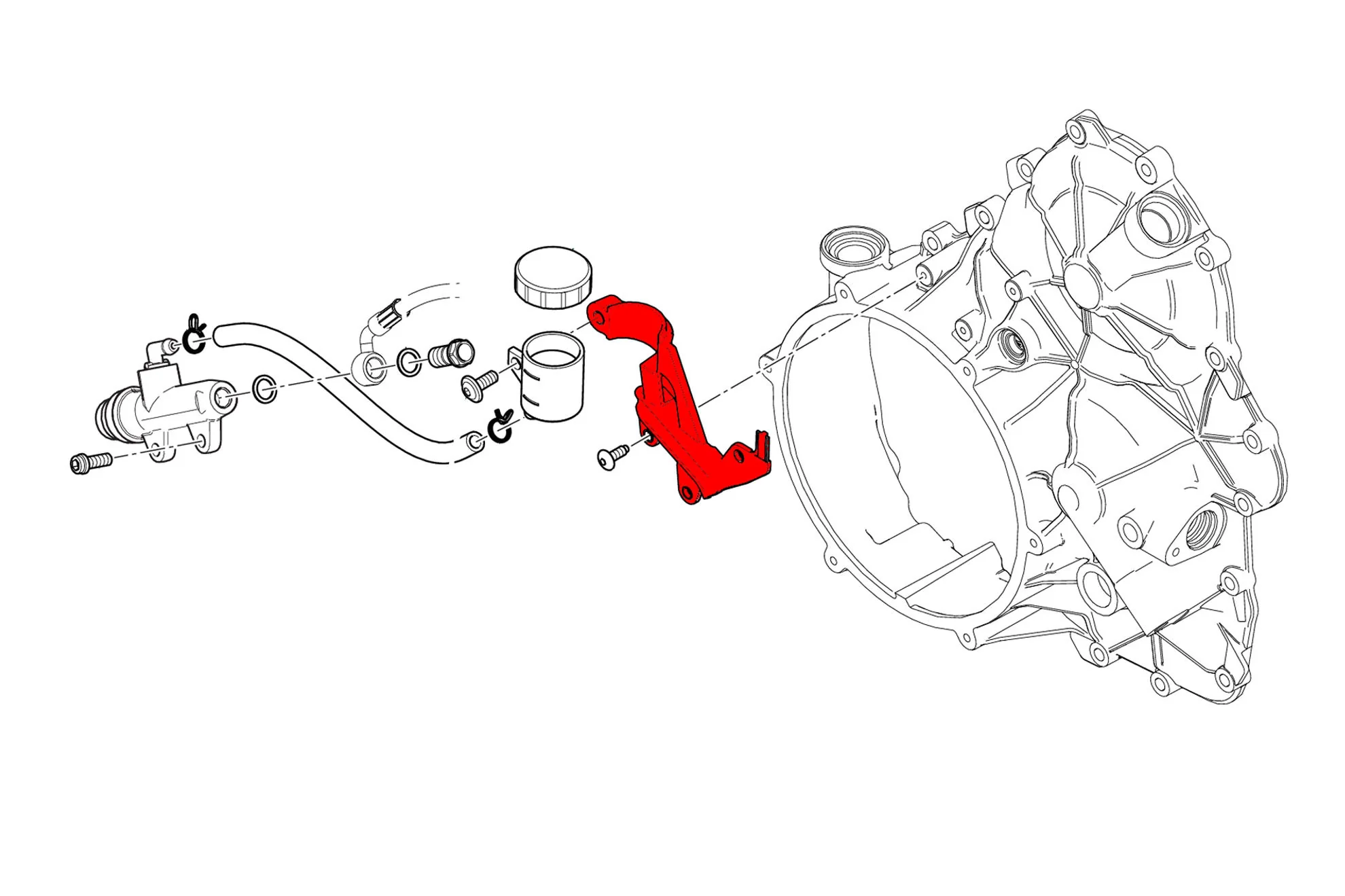 IFC01 - CNC Racing - Rear Reservoir Mount And Brake Line Cover - Panigale V4(18-21) - Image 10