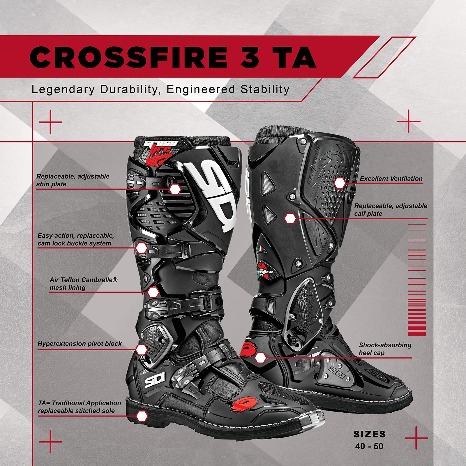 Sidi - Crossfire 3 TA Boot - RED/BLACK - Image 13
