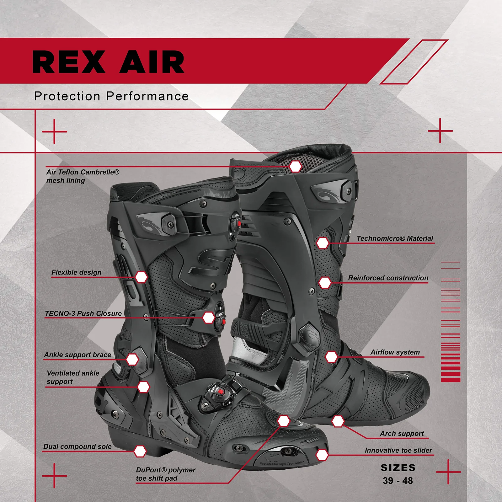 Sidi - Rex Air Boot - BLACK/WHITE - Image 6