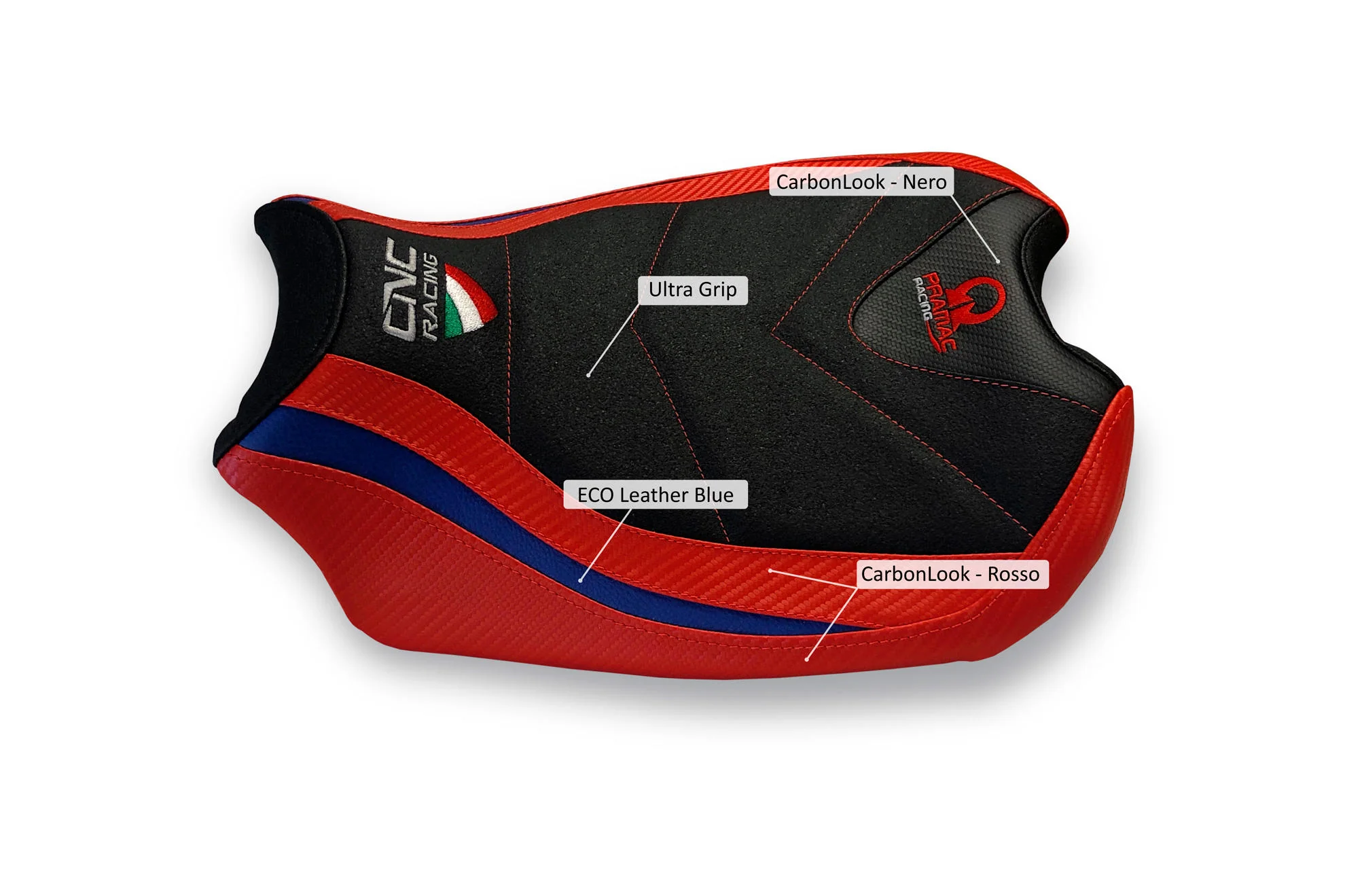 SLD02PR - CNC Racing PRAMAC RACING LIMITED EDITION Rider Seat Cover for the Ducati Streetfighter V4 / S - Image 2