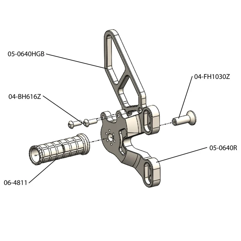 Woodcraft - 05-0641 Ducati 1198SP/848 EVO Rearset GP w/Shift Pedal (Factory QS) - Image 7