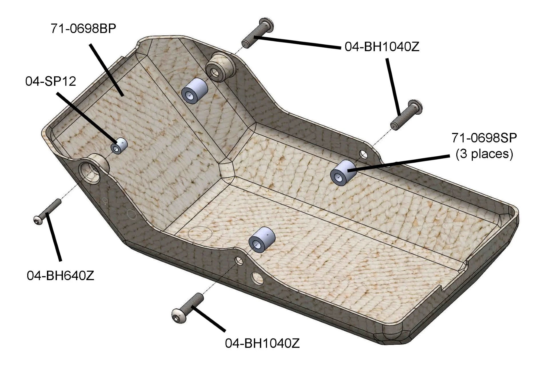 Woodcraft - 71-0698BPA Bellypan Kit - Hypermotard 698 - Image 2