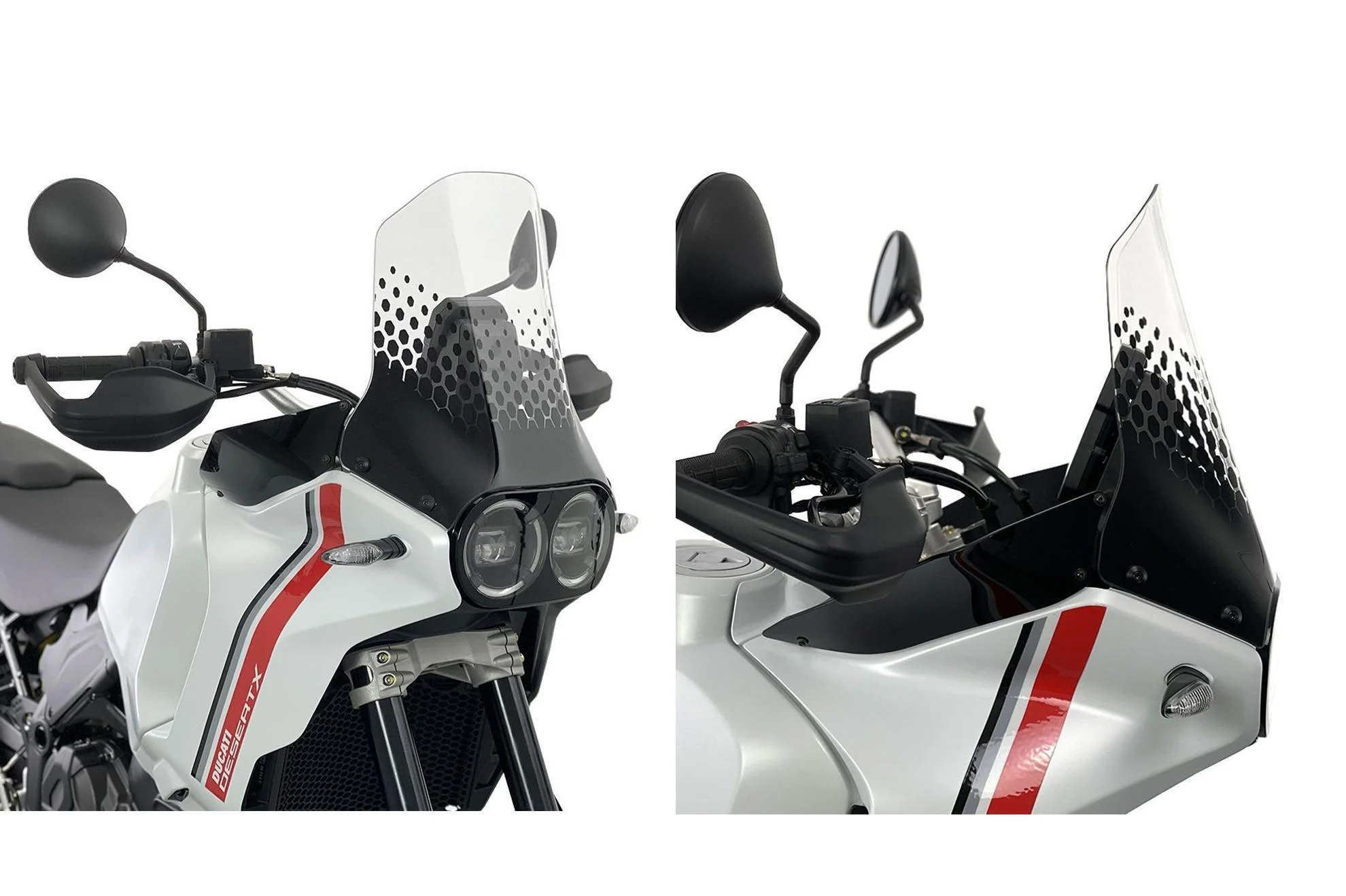WS363LS - CNC Racing TOURING Windscreen for Ducati DesertX - Light smoke - Image 2