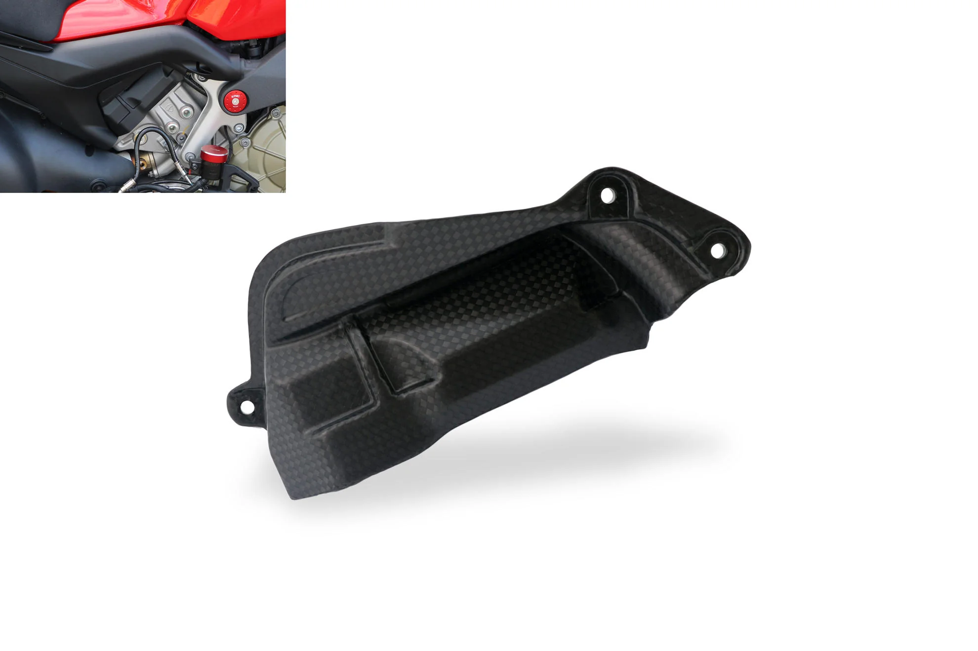 ZA311Y - CNC Racing Carbon Fiber Right Hand Vertical Heat Shield for the Ducati Panigale / Streetfighter V4 / S / R / Speciale - Image 2
