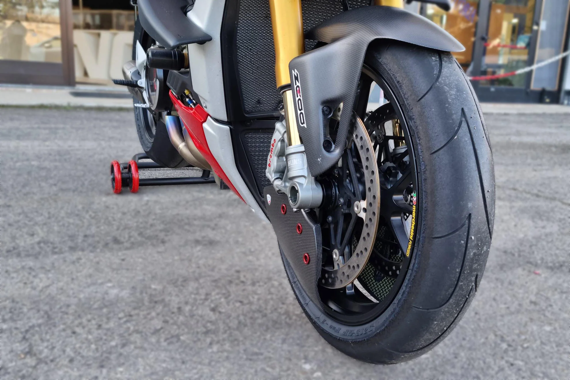 ZA750KBPR - CNC Racing PRAMAC RACING SPECIAL EDITION Carbon Fiber GP EVO Front Rotor Cooling Ducts For Ducati Panigale / SF V4 / V2 / 1299 / 1199 / 959 / 899 - Image 4