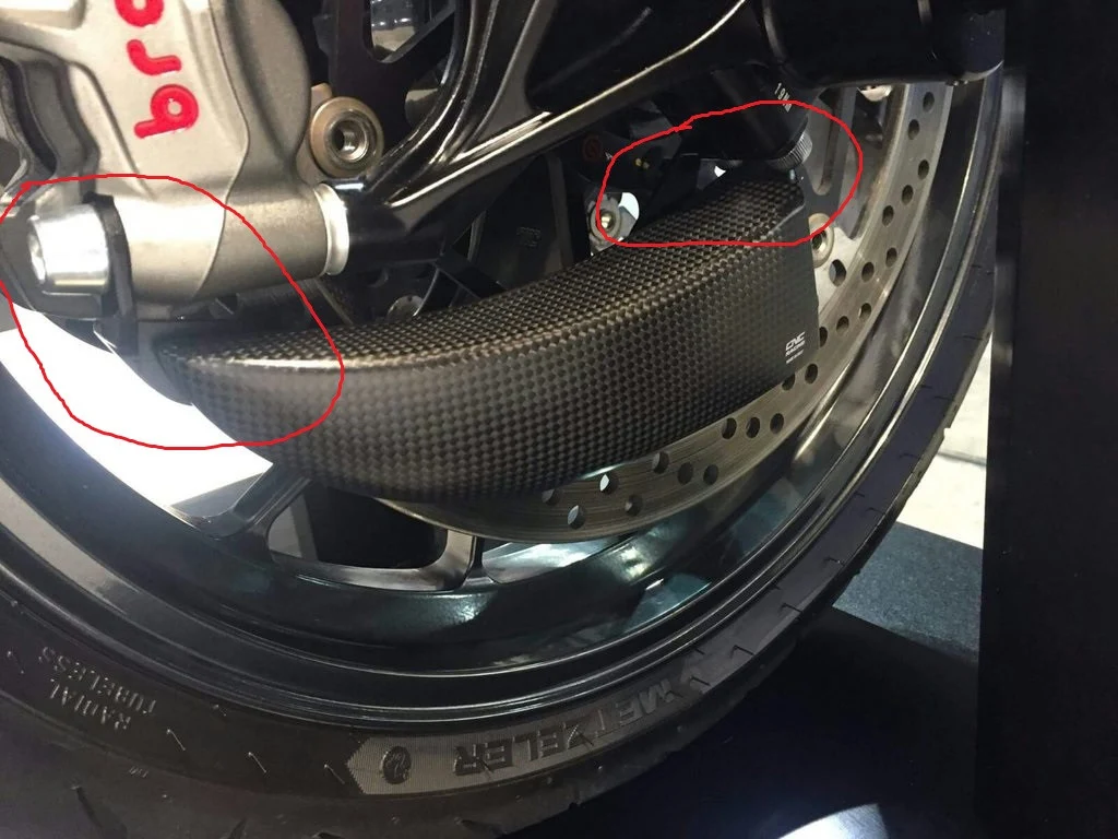 ZAB06B - CNC Racing Mounting kit for Carbon Fiber GP Racing Front Brake Rotor Cooling Ducts For Ducati Panigale 1199/1299  XDiavel / S  & Hypermotard 796 - Image 2