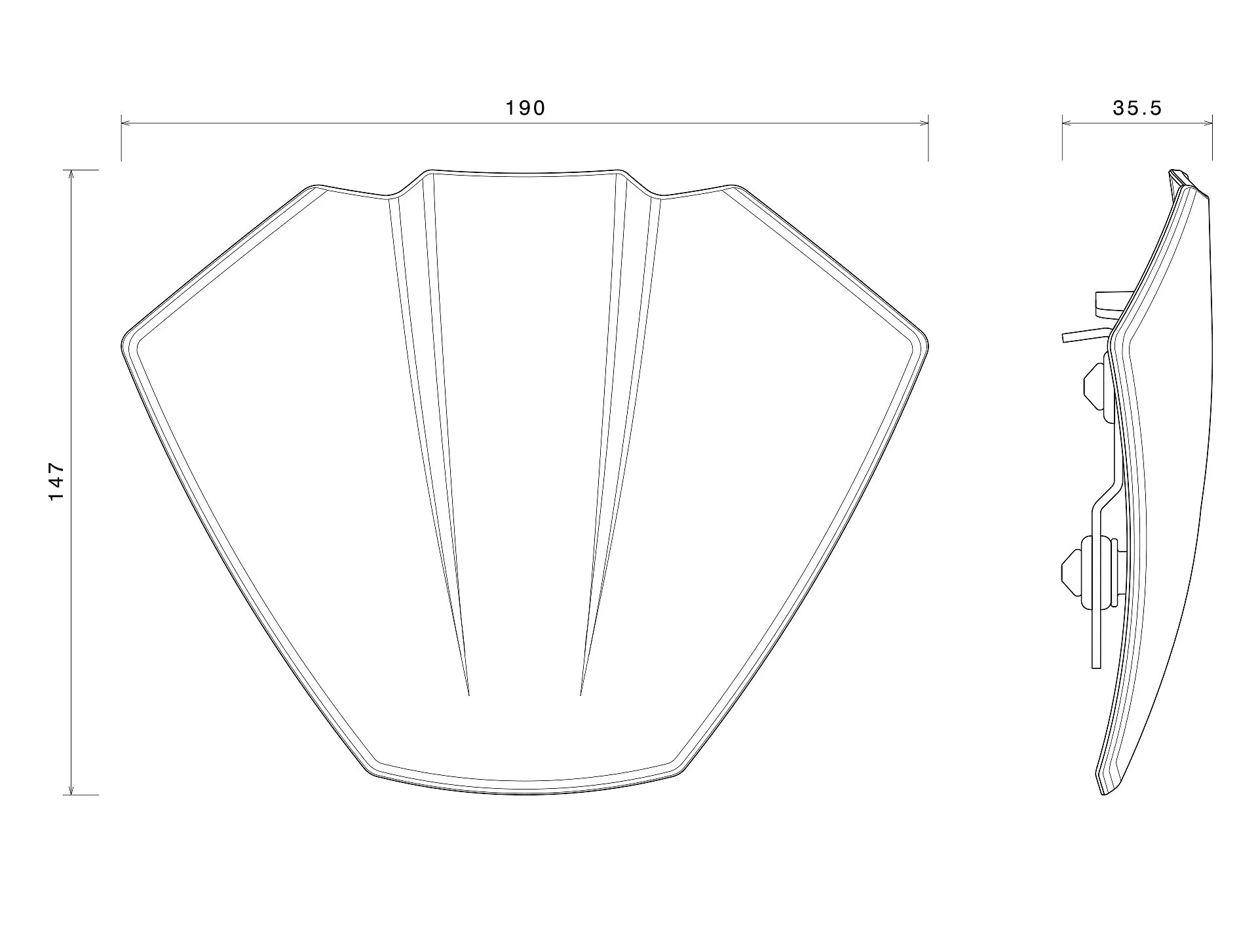 ZDM166 - RIZOMA - Billet Aluminum Headlight Fairing - Diavel - Image 3